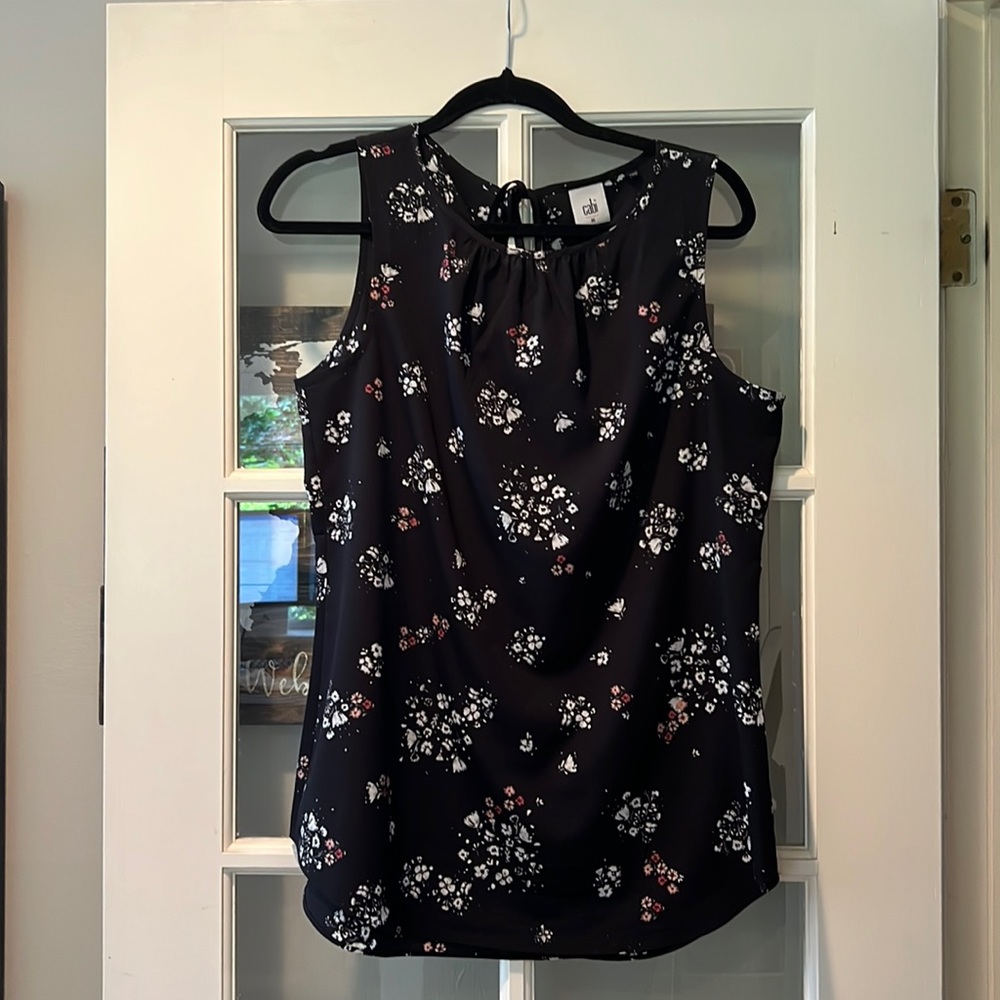 Cabi Floral Sleeveless Blouse